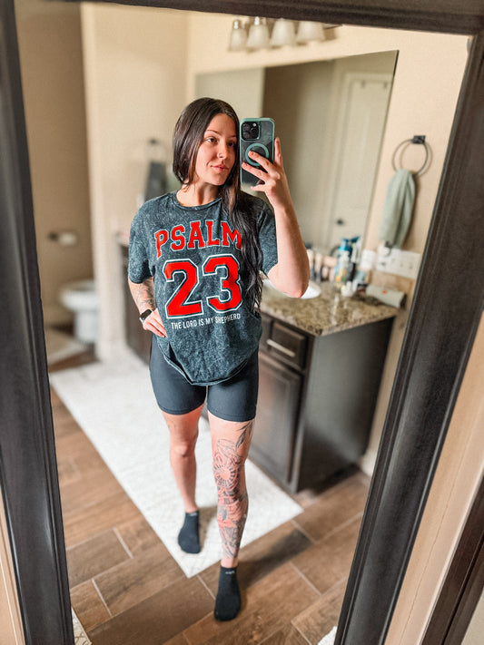 Psalm 23 tee acid wash