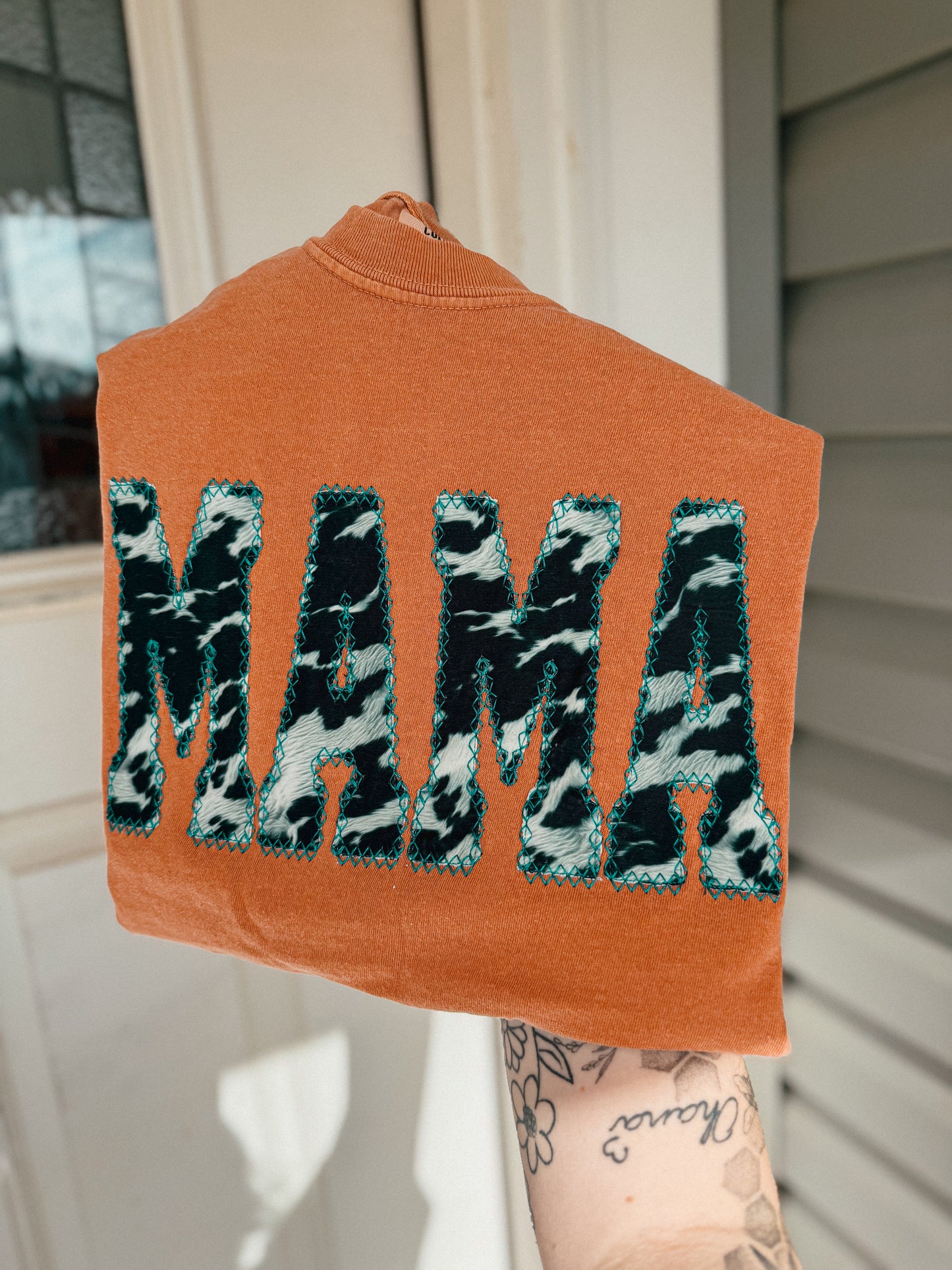 Mama cowhide tee shirt