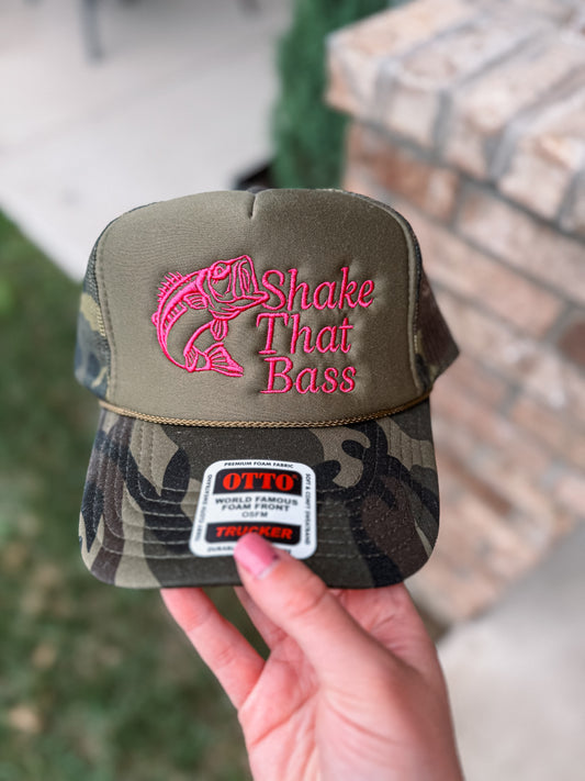 Camo shake that bass hat