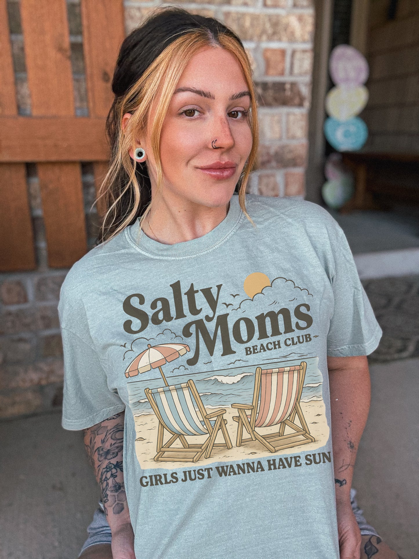Salty moms club tee