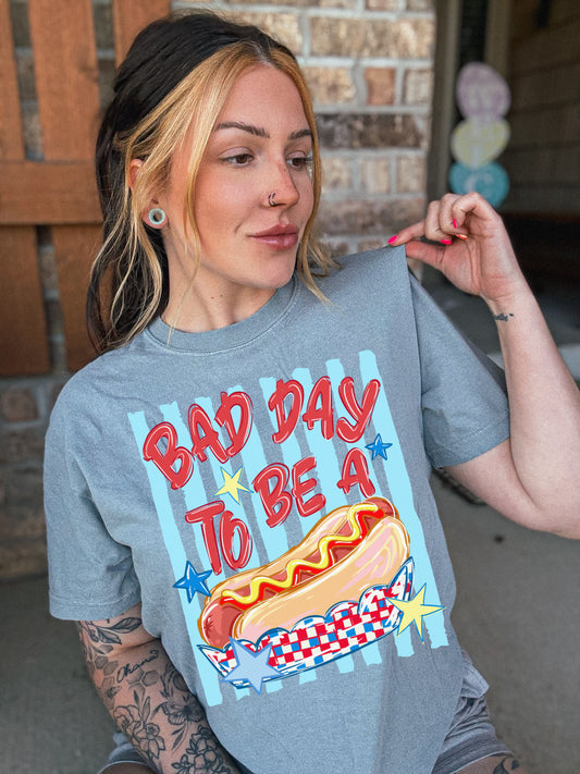 Bad day to be a hot dog tee