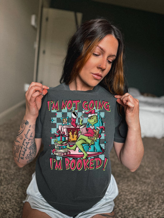 I’m booked bright color tee